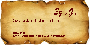 Szecska Gabriella névjegykártya