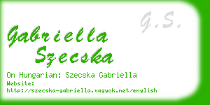 gabriella szecska business card